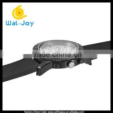 WJ-5425 Best Selling Black and White Face Trendy V6 Silicone Strap Men Sport Watch photo-4