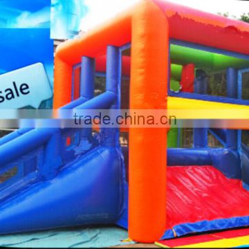 inflatable hit and run balance / inflatable obstacle course with slide