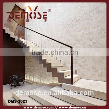 luxury invisible stringer wood staircase|glass stairs price