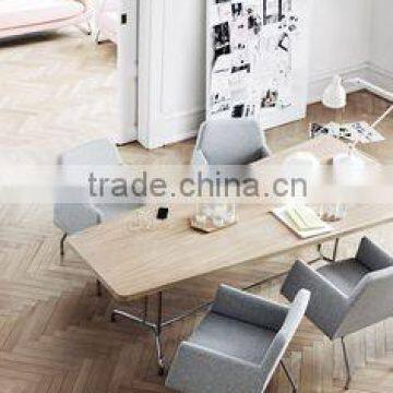 luxury conference table aluminum MFC office desk table veneer melamine faced