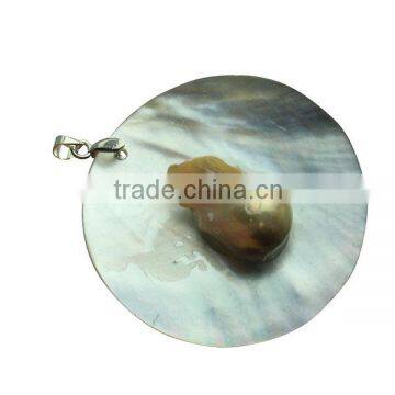 baroque pearl big baroque freshwater pearl pendant mother of pearl pendant