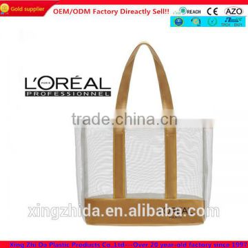 Nylon mesh travel handle bag