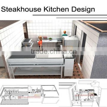 Shinelong Customized Project Steakhouse Kitchen Design though Shinelong