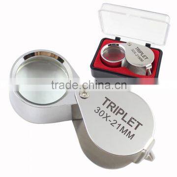 30x21mm Glass Lens Jeweler Loupe Magnifier Hot Selling