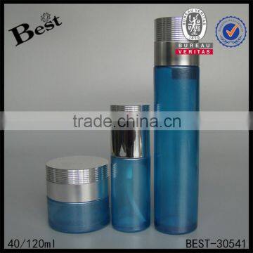 40/120ml blue cosmetic glass bottle