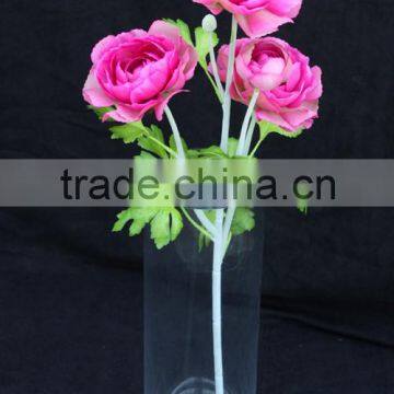 2016 Newest plum colored artificial flowers with five flower heads