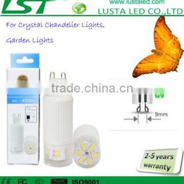Dimmable 1W/1.5W/2W/3W/4W G9/E14 Bulb, Peanuts Shape Ceramic Small LED Light Bulb, G9 5W 24pcs 3528 SMD Corn Lamp