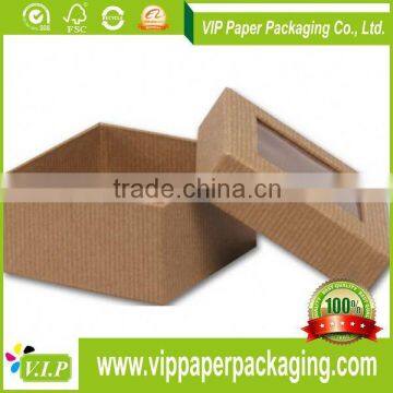 PLAIN BROWN PAPER FOOD PACKAGING with window