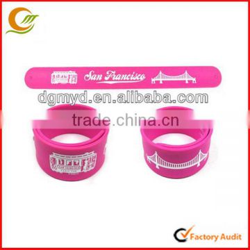 Factory Production Fashional Silicone Slap Wristband 2014