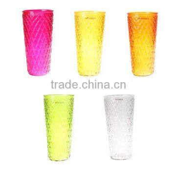2016 Hot Selling Different Size Colored Clear Glass Vases Flower for Home Decoration