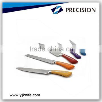 High Quality Colorful Handle Stainless Steel Kitchen Knife Set