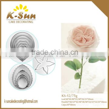 K-sun reposteria molds stainless steel rose cutter set fondant cake decorating tools