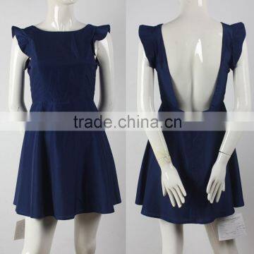 Oem dongguan ladies square back casual dress,sexy nighty dress picture