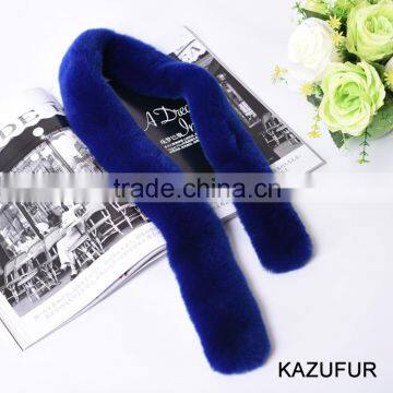 High Quality Ladies Rex Rabbit Fur Scarf Real Fur Scarf For Women KZ160055