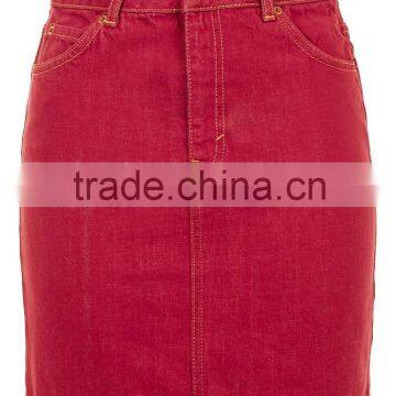 new style sex girl red denim mini skirt(JXA039)