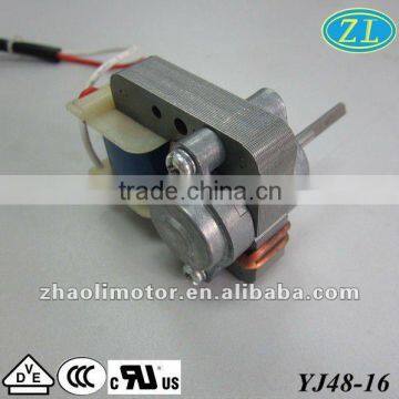 Fan motor Electric motor Ac motor Shaded pole motorYJ48-16:120/220v,50/60hz,2000-2600rpm,<43dB,3000hours min,UL VDE ROHS CE CCC