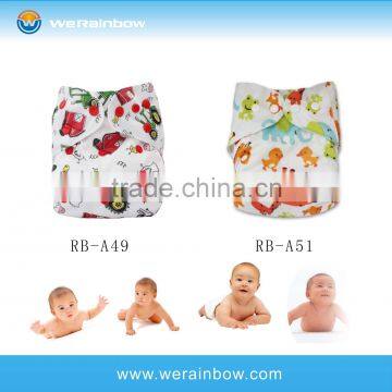 Cartoon Printed Baby Diaper Cover With Insert