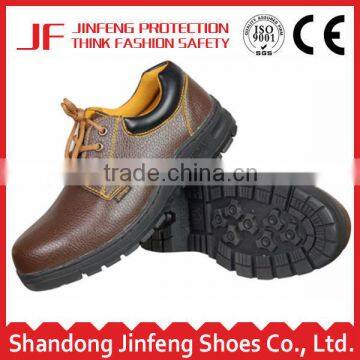 brown leather safety shoes for construction workers