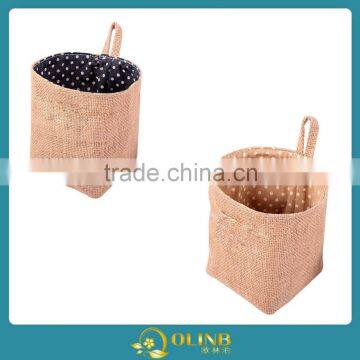 Jute Wall Door Hanging Storage Bag Case Basket