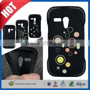 C&T Wholesale OEM Classic Style polka dot pattern rubberized tpu case for moto g