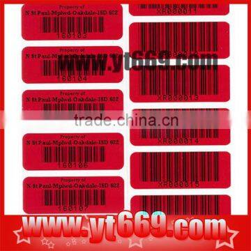 Custom full color barcode sticker/label