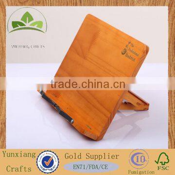 Pine wooden holder for Tablet phone foldable wooden stand