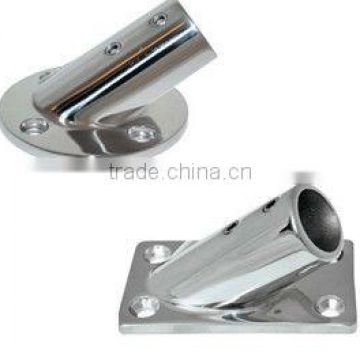 316 Stainless steel Rail fitting Rectangle/Round base 30 degree