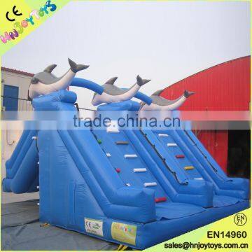 Blue cheap inflatable water slide parts