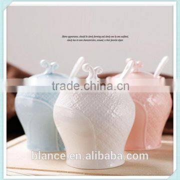 bulk ceramic spice jars decorative design with ceramic lid