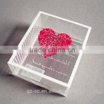 Heart clear box of gift packaging