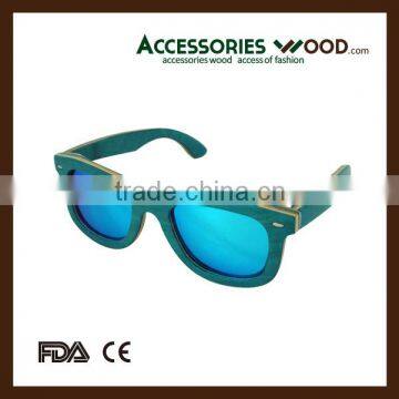 Maple wood layered sunglasses hot selling skateboard sunglasses