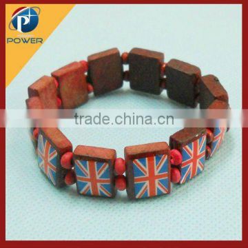 England flag wooden jesus bracelet