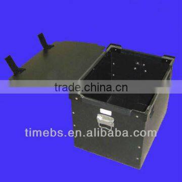 Collapsible esd corrugated plastic bin