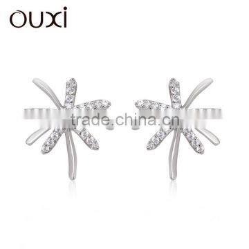OUXI Flower Diamond Sterling Silver Earring Y20191