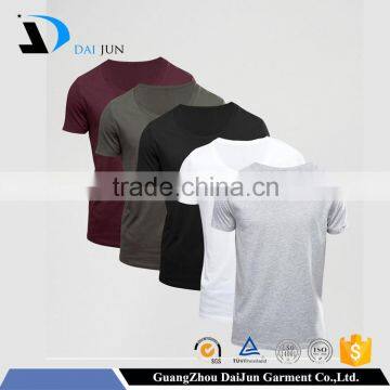 Daijun OEM Factory High Quality 180g 100% Oganic Cotton Colorful Round Neck Man Shirt