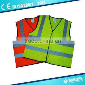 customized EN 20471 cheap reflective safety vest with yellow or orange colour