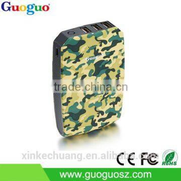 Guoguo 2016 hot portable 3USB 2.1A 13000mAh fashion power bank