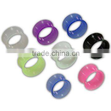 Soft silicone piercing plug ear plugs colors