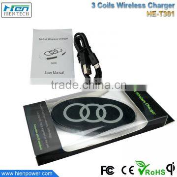 China Factory Supply High Efficiency Universal 3 Coils Power qi Wireless Mobile Chargers photo-6