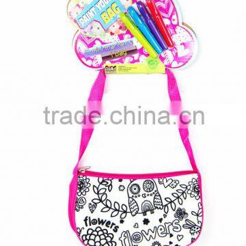 DIY Toy Designing Coloring Your Own Fashion Sparkling Handbag With 4 Mini Markers photo-2
