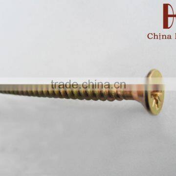 yellow zinc stainless furniture screw from china manufacturer supplier shipping in tainjin port