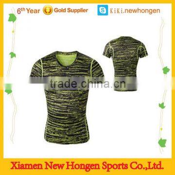 high quality Compression running top jersey shirts /wholesale custom camo shirts