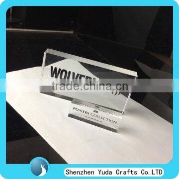 Custom Logo Block Clear Brand Block Acrylic Material Lucite Block