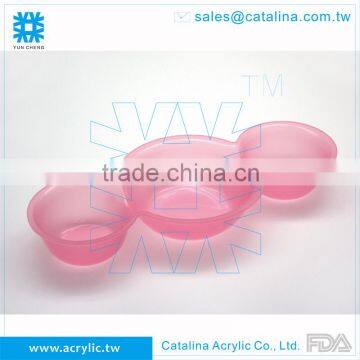 High Quality Acrylic Plastic Banquet Wedding Dessert Fruit 3 Around Compartment Tray