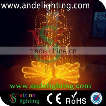 Best selling flowing water effect outdoor fourtain sculpture led lighting