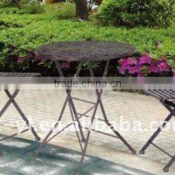 folded garden outdoor .iron+cement+ceramic mesh furniture