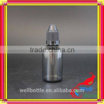 E-cig liquid bottles with 20ml plastic dropper bottles for black dropper bottle