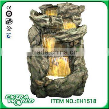 resin led light garden water fountain decoration
