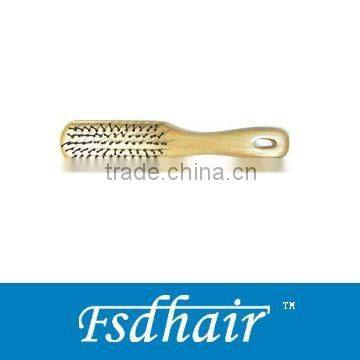 Wooden nylon pins hair brush