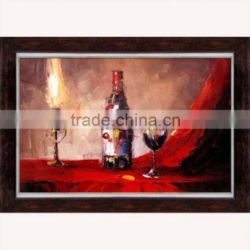 Knife wine bottle still life oil painting wholesale